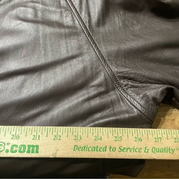Couture by J. Park Lamb Leather Bomber Jacket Men's Size Large‎ Chocolate Brown - Picture 4 of 13
